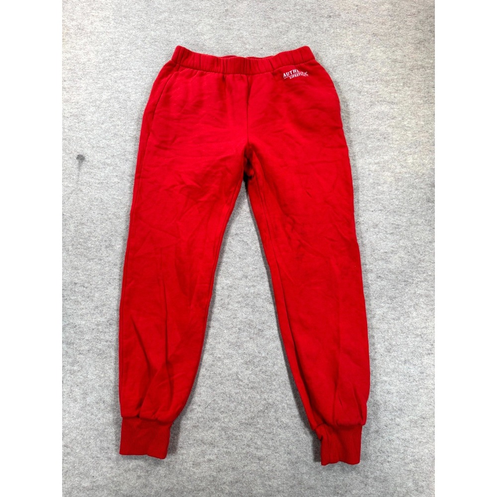 H&M Divided Joggers Sweatpants Womens Small Red Authentic Life Style Logo Cotton